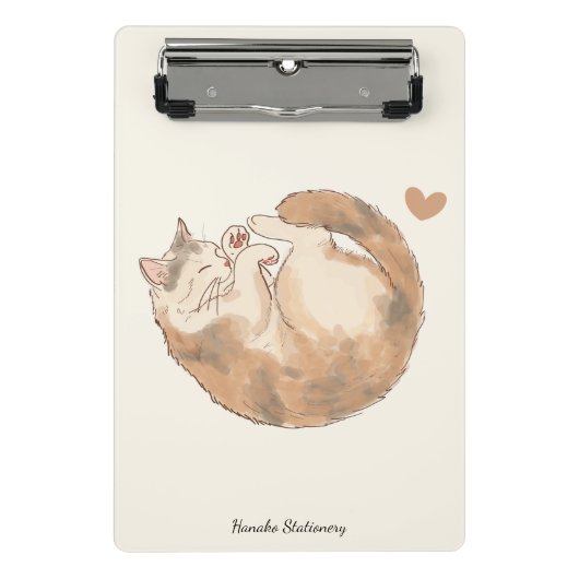 Knus Cat Café Anime Mini Klembord (Voorkant)