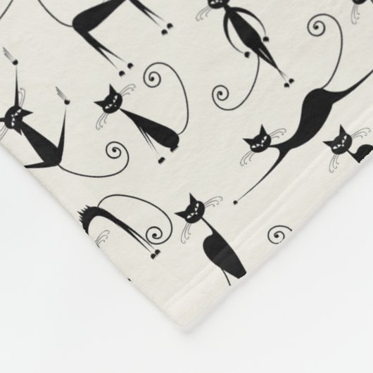 Knus chique cadeau voor kattenliefhebbers fleece deken (Hoek)