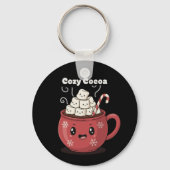 Knus Chocolade Schattig Kawaii Warme Chocolade Ker Sleutelhanger (Voorkant)