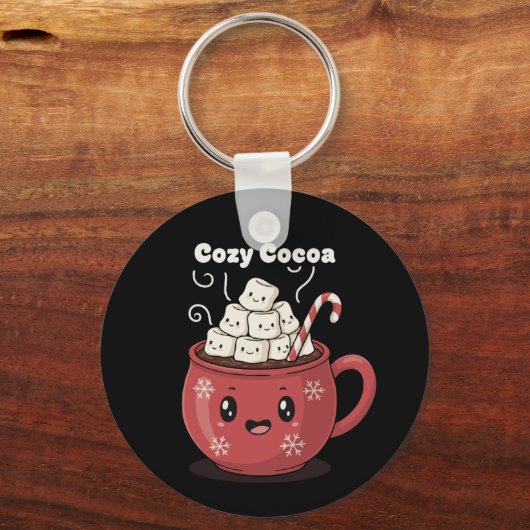 Knus Chocolade Schattig Kawaii Warme Chocolade Ker Sleutelhanger (Voorkant)