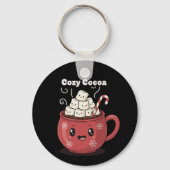 Knus Chocolade Schattig Kawaii Warme Chocolade Ker Sleutelhanger (Achterkant)
