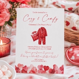 Knus & Comfortabel Galentine's Pyjamafeestje Kaart