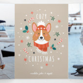 Knus Corgi - Kerstwarmte Drieluik Wenskaart (Binnenkant midden)