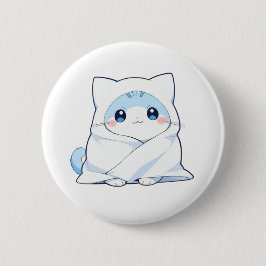 Knus Dekentje Kitten Kawaii Cute Kat Design Ronde Button 5,7 Cm