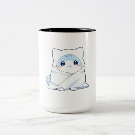 Knus Dekentje Kitten Kawaii Cute Kat Design Tweekleurige Koffiemok