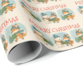 Knus Dieren Inpakpapier Rol Kerstmis (Rol Hoek)