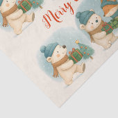 Knus Dieren Kerstdis Tissuepapier (Detail)