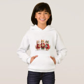 Knus Drie Katten Winter Kinderen Hoodie (Voorkant volledig)