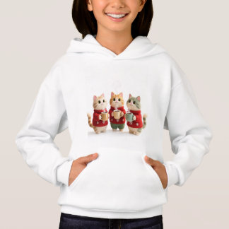Knus Drie Katten Winter Kinderen Hoodie