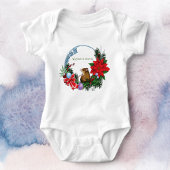 Knus feestelijke illustratieve kerstmuis krans romper