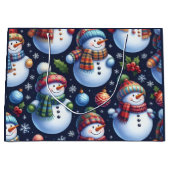 Knus Festieve Sneeuwman Groot Cadeauzakje (Voorkant)