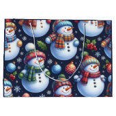 Knus Festieve Sneeuwman Groot Cadeauzakje (Achterkant)