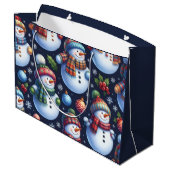 Knus Festieve Sneeuwman Groot Cadeauzakje (Achterkant Gekanteld)