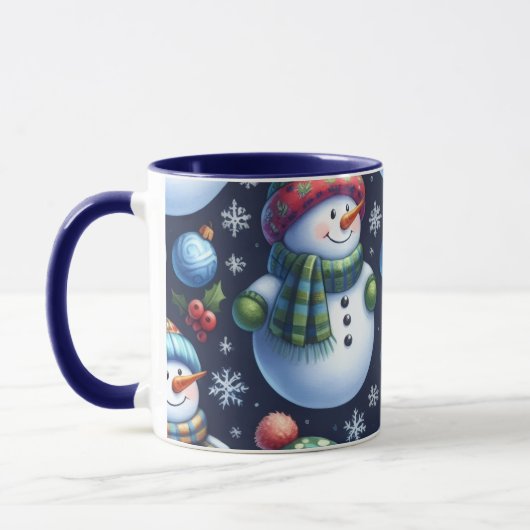 Knus Festieve Sneeuwman Mok (Links)