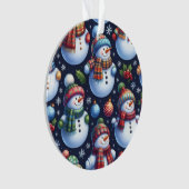 Knus Festieve Sneeuwman Ornament (voorkant)