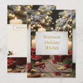 “Knus Festive Kerstkaart – Whimsische Winter (Voorkant / Achterkant)