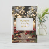 “Knus Festive Kerstkaart – Whimsische Winter (Staand voorkant)