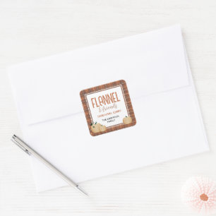 Knus Flanel en Vrienden Friendsgiving-diner Vierkante Sticker