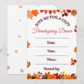 Knus Friendsgiving-diner Kunst Kaart (Voorkant / Achterkant)