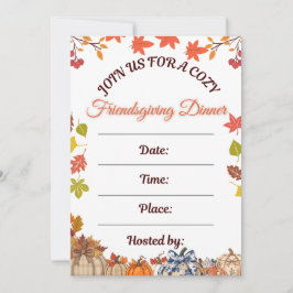 Knus Friendsgiving Eetkunst Kaart