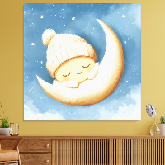 Knus gebreid slaapje Wasmond Canvas Afdruk (Insitu (Woonkamer))