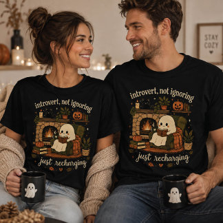 Knus Geest Leest Boek Halloween T-Shirt