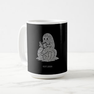 Knus Geest Lezend op Pompoen Hoodie Koffiemok