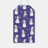 Knus Geglaceerde Sneeuwman Winter Cadeaulabel (Voorkant)