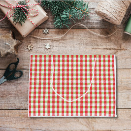 Knus Gingham Kerst Grote Cadeautas