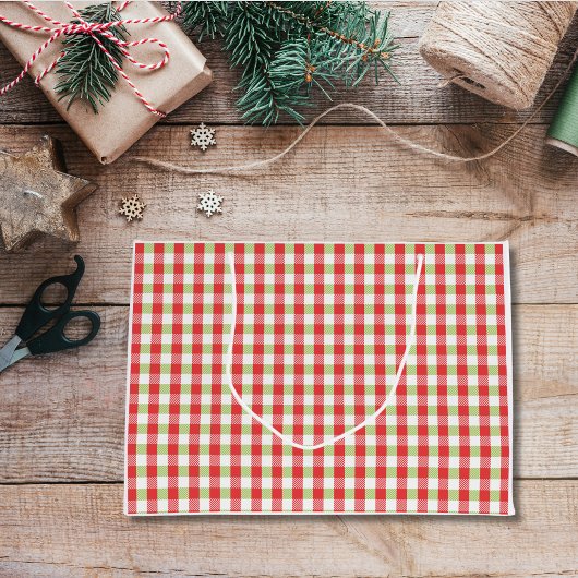 Knus Gingham Kerst Grote Cadeautas