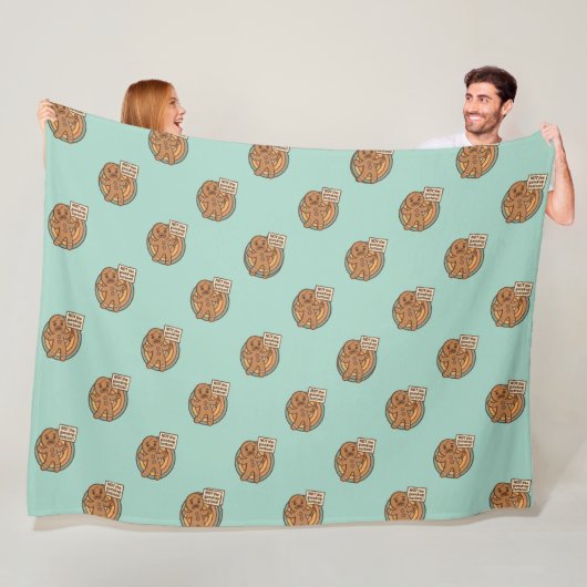 Knus Gingy peperkoek kerst fleece deken (In situ)