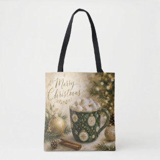 Knus Groen Goudhete Cacaomarshmallows Tote Bag