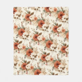 Knus herfst bloemendruk digitaal kunst fleece deken (Voorkant)