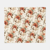 Knus herfst bloemendruk digitaal kunst fleece deken (Voorkant (Horizontaal))