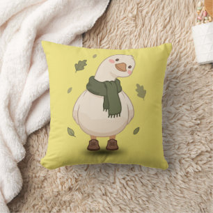 Knus Herfst Cartoon Eend Kussen