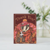 Knus Herfst Das Kunst Ansichtkaart Briefkaart (Staand voorkant)