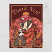 Knus Herfst Das Kunst Ansichtkaart Briefkaart (Voorkant)