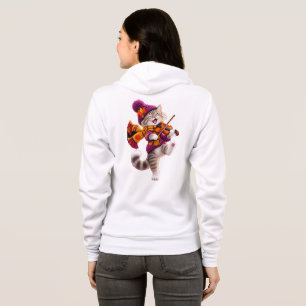 Knus herfst kat viool ritssluiting hoodie