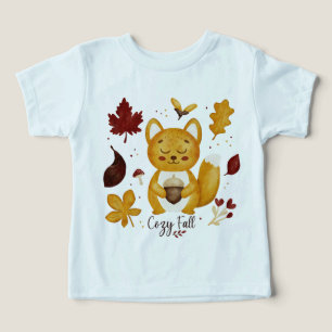 Knus Herfst Kawaii Eekhoorn Peuter T-Shirt Herfs