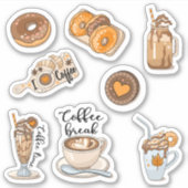 Knus Herfst Koffie scrapbook schrijfwaren stickers (Voorkant)
