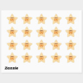 Knus Herfst Ster Sticker met Pompoen (Vel)