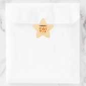 Knus Herfst Ster Sticker met Pompoen (Tas)