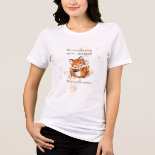 Knus Herfst Vos Baby Shower “Wordt Mama” Tri-Blend Shirt