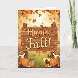 Knus herfst wenskaart kaart