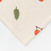 Knus Herfstbessen Crème Botanisch Fleece Deken (Hoek)