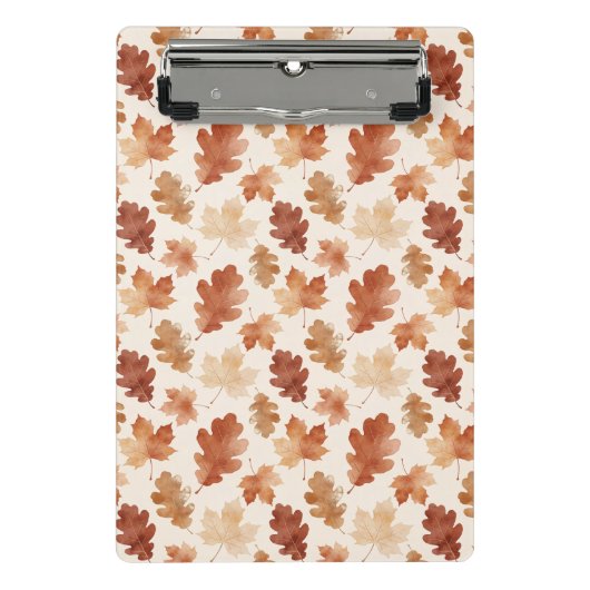 Knus herfstbladpatroon mini klembord (Voorkant)