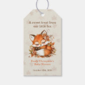 Knus Herfstvos Babyshower Knus Bosfeest Cadeaulabel (Voorkant)