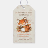 Knus Herfstvos Babyshower Knus Bosfeest Cadeaulabel (Achterkant)