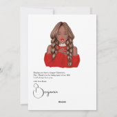 Knus hete cacaobon valentijnsdaggroet feestdagenkaart (Achterkant)