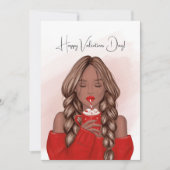 Knus hete chocolade Valentijnsdag Groet Feestdagenkaart (Voorkant)